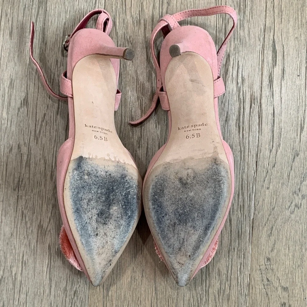 Kate Spade Amour Pom Pumps Dancer Pink Size 6.5 - Picture 5 of 10